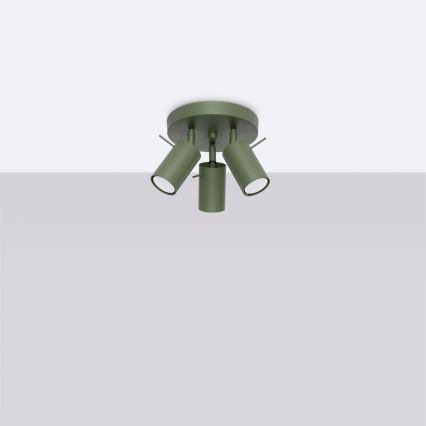 Kohdevalo RING 3xGU10/10W/230V vihreä