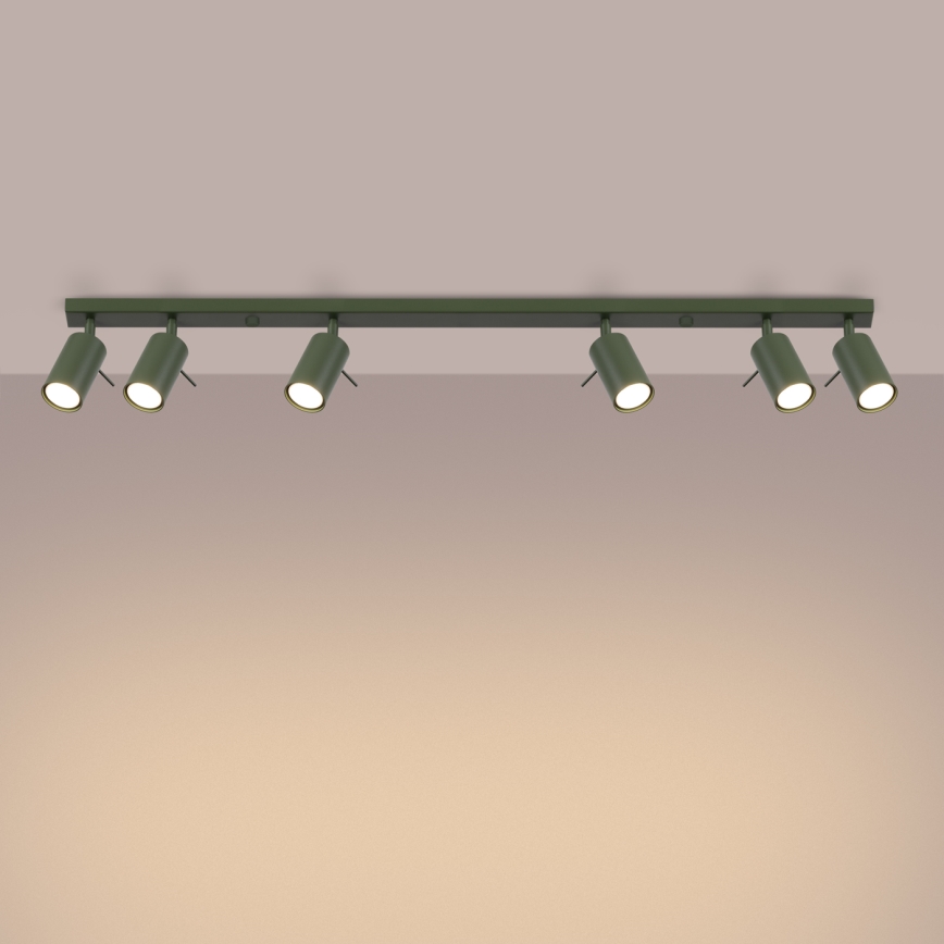 Kohdevalo RING 6xGU10/10W/230V vihreä