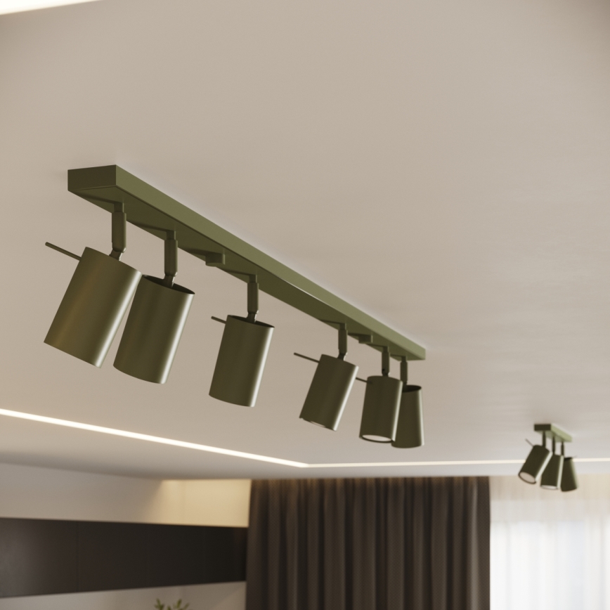 Kohdevalo RING 6xGU10/10W/230V vihreä