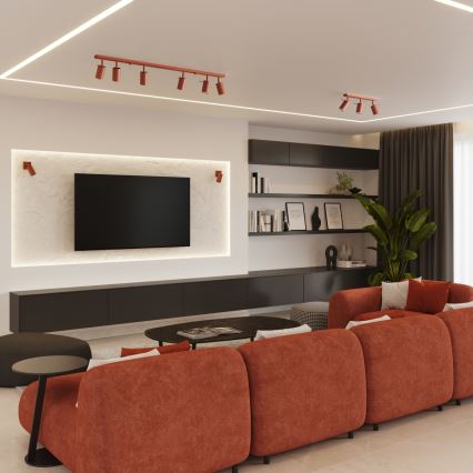 Seinäkohdevalo RING 1xGU10/10W/230V punainen