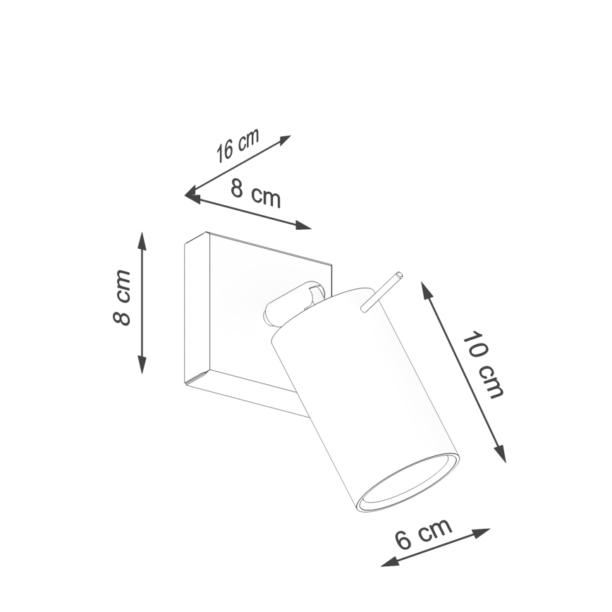 Seinäkohdevalo RING 1xGU10/10W/230V punainen