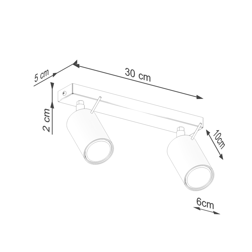 Kohdevalo RING 2xGU10/10W/230V punainen