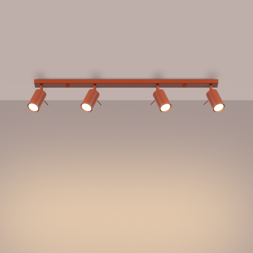 Kohdevalo RING 4xGU10/10W/230V punainen