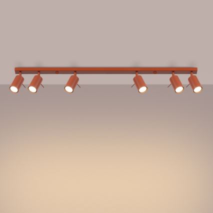 Kohdevalo RING 6xGU10/10W/230V punainen