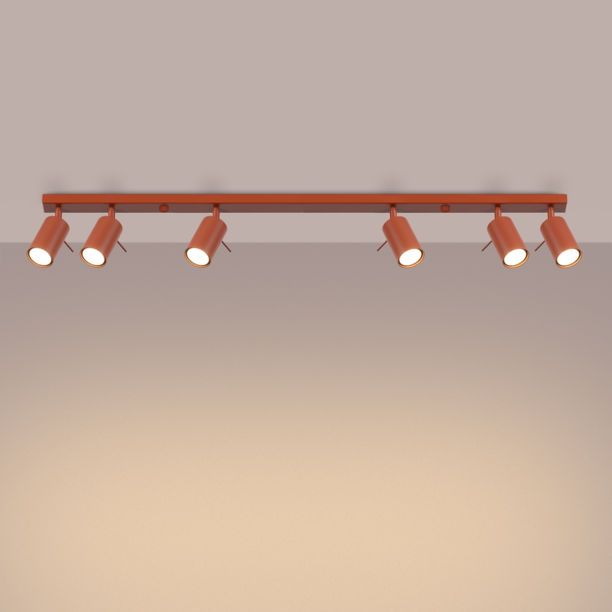 Kohdevalo RING 6xGU10/10W/230V punainen