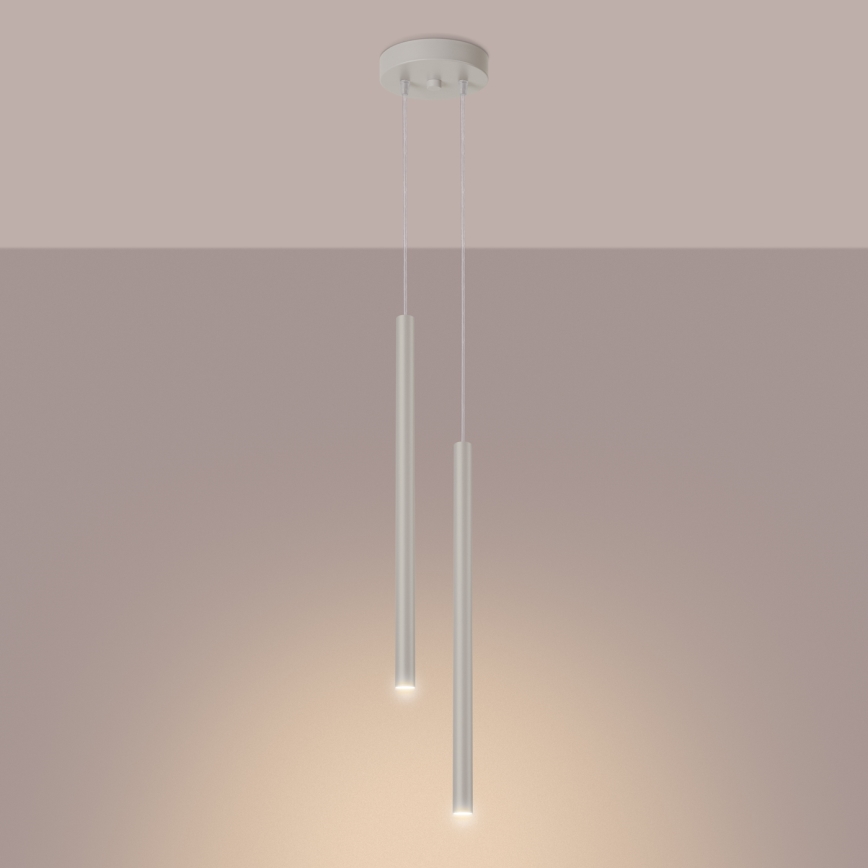 Kattokruunu johdossa PASTELO 2xG9/8W/230V kerma