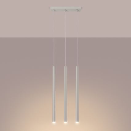 Kattokruunu johdossa PASTELO 3xG9/8W/230V kerma