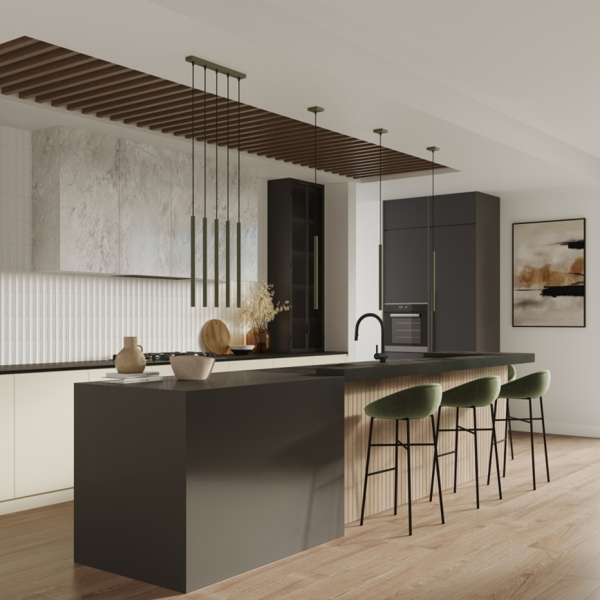 Kattokruunu johdossa PASTELO 1xG9/8W/230V vihreä