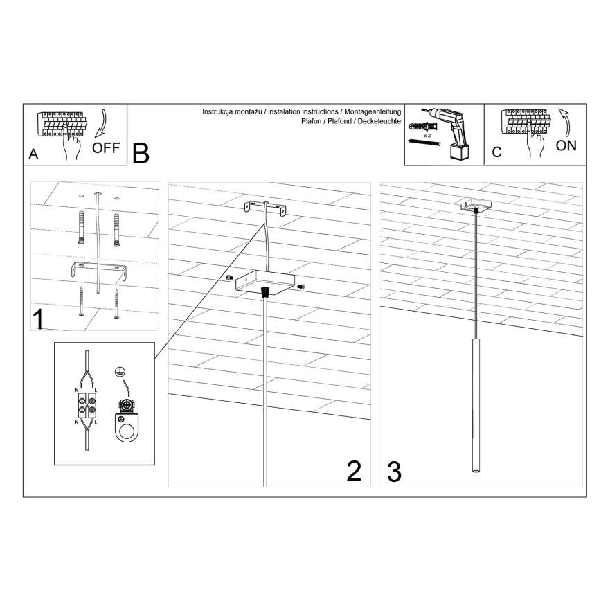 Kattokruunu johdossa PASTELO 1xG9/8W/230V vihreä