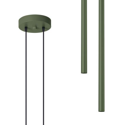 Kattokruunu johdossa PASTELO 2xG9/8W/230V vihreä