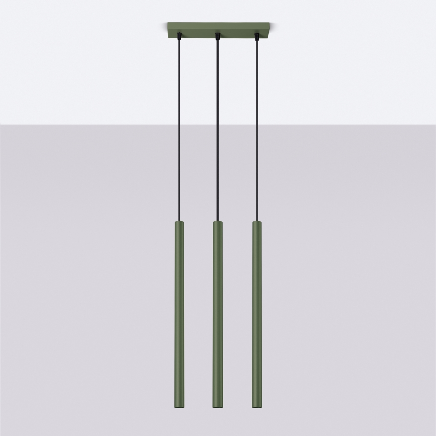 Kattokruunu johdossa PASTELO 3xG9/8W/230V vihreä