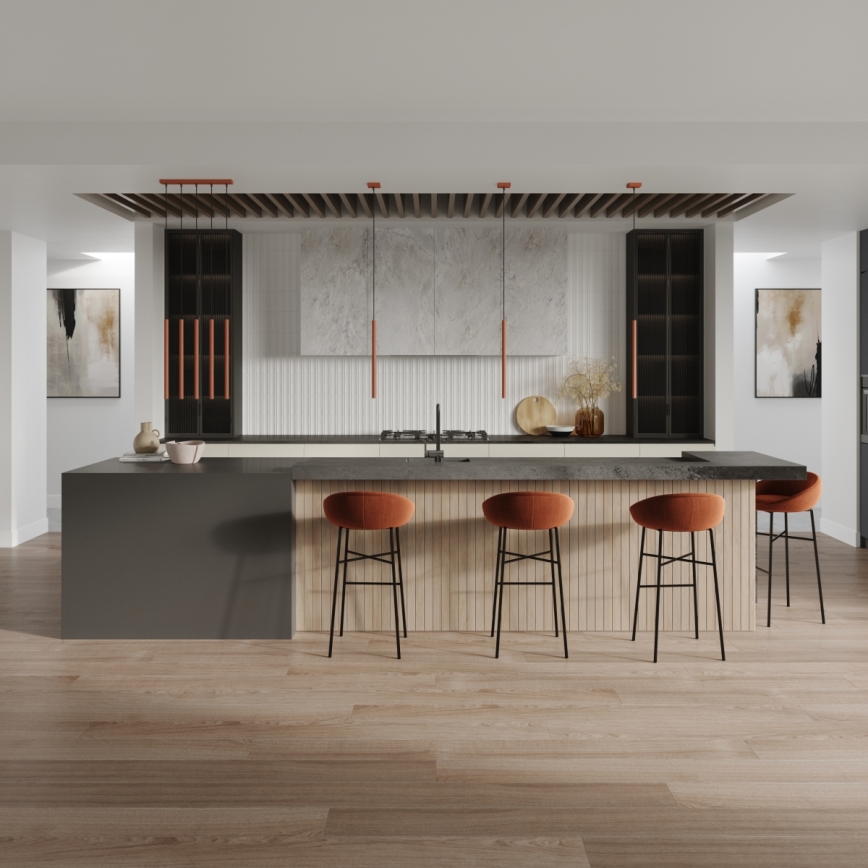 Kattokruunu johdossa PASTELO 1xG9/8W/230V punainen