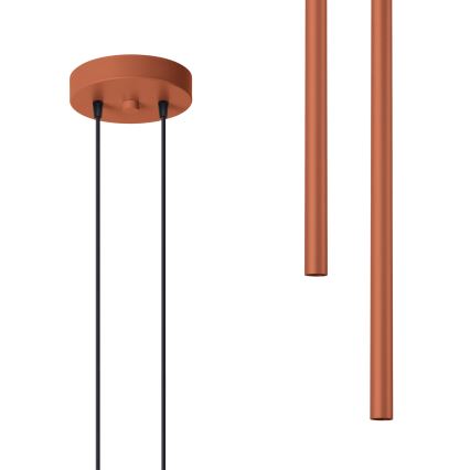 Kattokruunu johdossa PASTELO 2xG9/8W/230V punainen