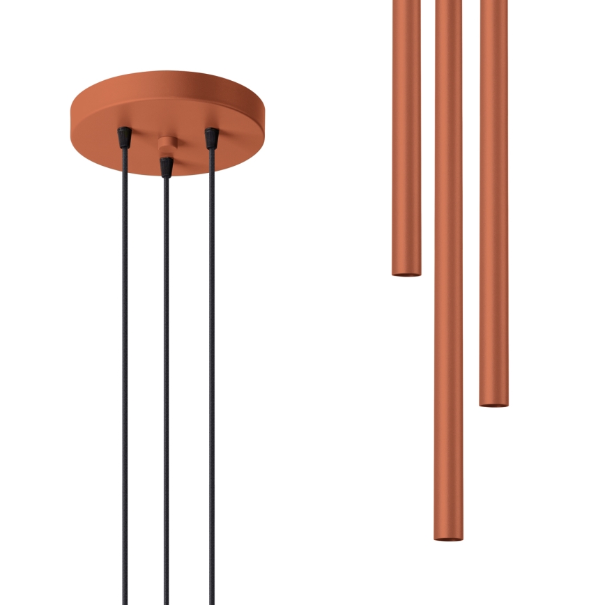 Kattokruunu johdossa PASTELO 3xG9/8W/230V punainen