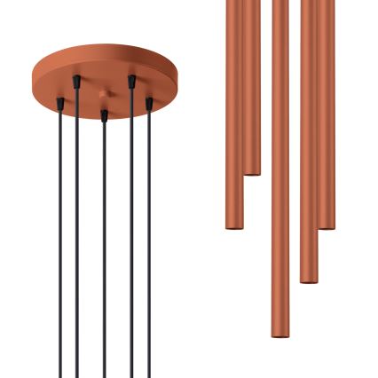 Kattokruunu johdossa PASTELO 5xG9/8W/230V punainen