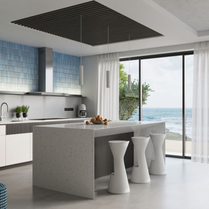 Kattokruunu johdossa KARBON 1xGU10/10W/230V valkoinen