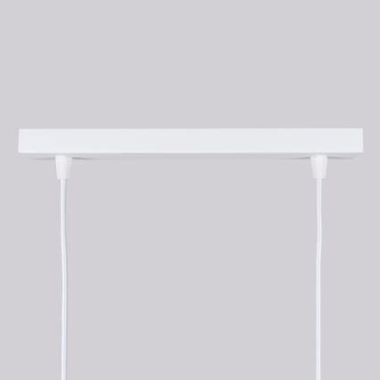 Kattokruunu johdossa KARBON 2xGU10/10W/230V valkoinen