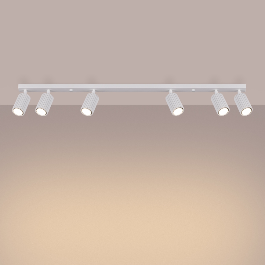 Kohdevalo KARBON 6xGU10/10W/230V valkoinen