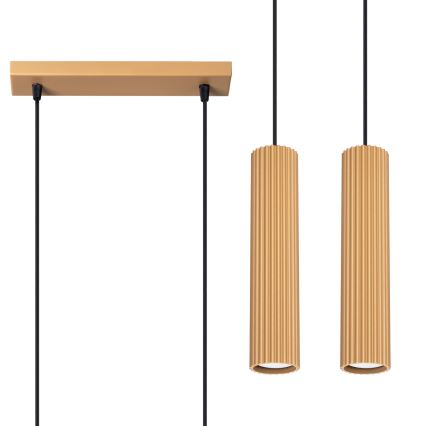 Kattokruunu johdossa KARBON 2xGU10/10W/230V kulta