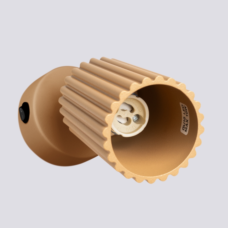 Seinäkohdevalo KARBON 1xGU10/10W/230V kulta