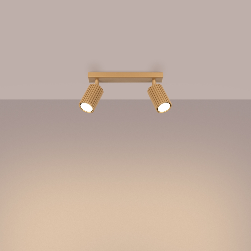 Kohdevalo KARBON 2xGU10/10W/230V kulta