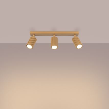 Kohdevalo KARBON 3xGU10/10W/230V kulta