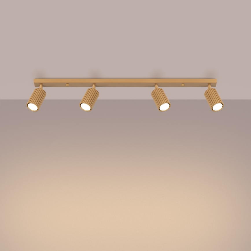 Kohdevalo KARBON 4xGU10/10W/230V kulta