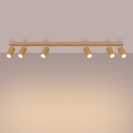 Kohdevalo KARBON 6xGU10/10W/230V kulta