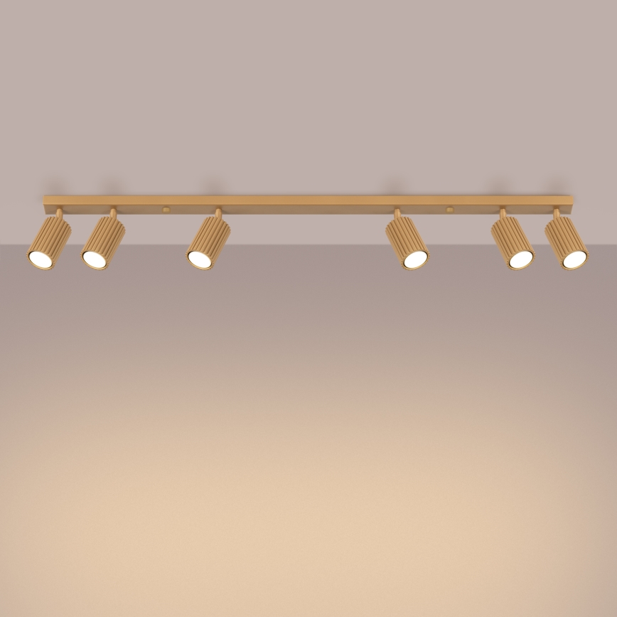 Kohdevalo KARBON 6xGU10/10W/230V kulta