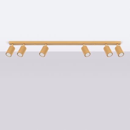 Kohdevalo KARBON 6xGU10/10W/230V kulta