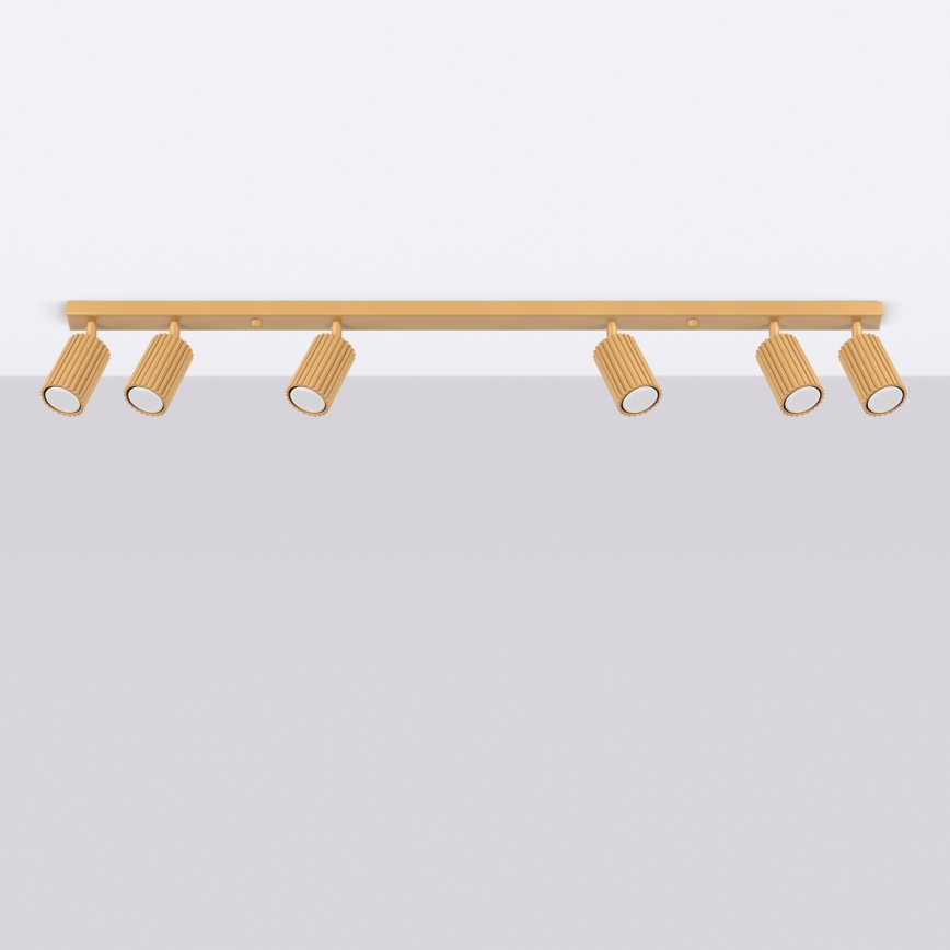 Kohdevalo KARBON 6xGU10/10W/230V kulta