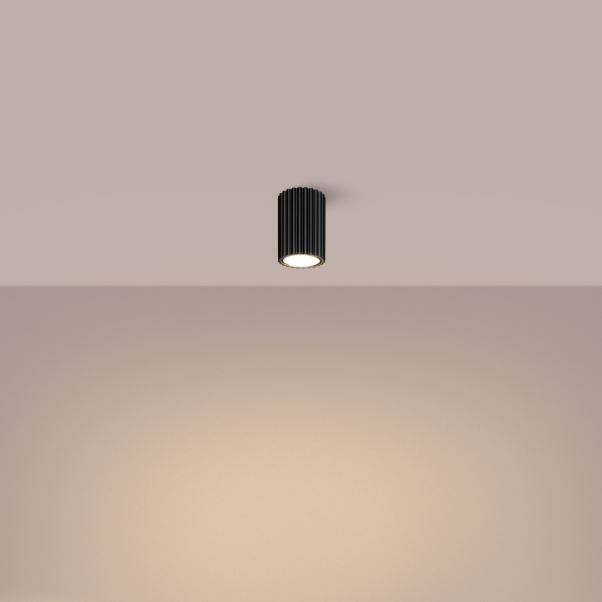 Kohdevalo KARBON 1xGU10/10W/230V 10 cm musta