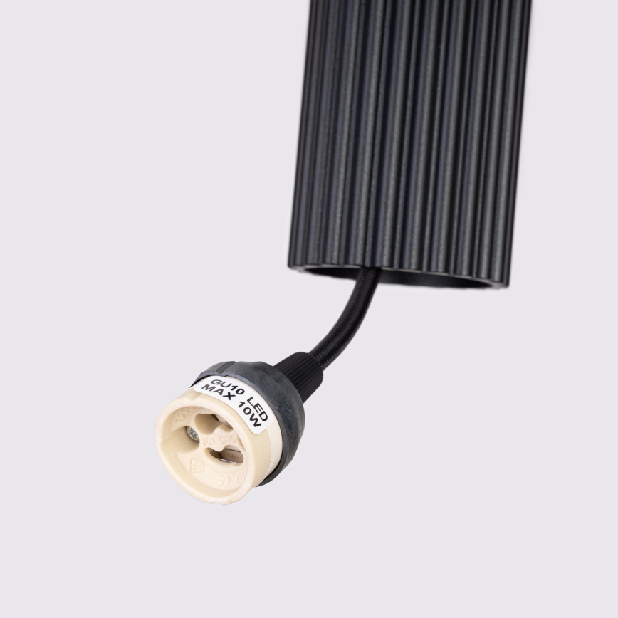 Kattokruunu johdossa KARBON 1xGU10/10W/230V musta