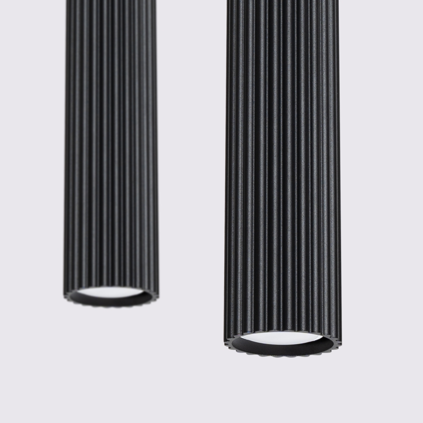 Kattokruunu johdossa KARBON 2xGU10/10W/230V musta