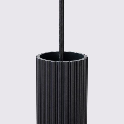 Kattokruunu johdossa KARBON 2xGU10/10W/230V musta