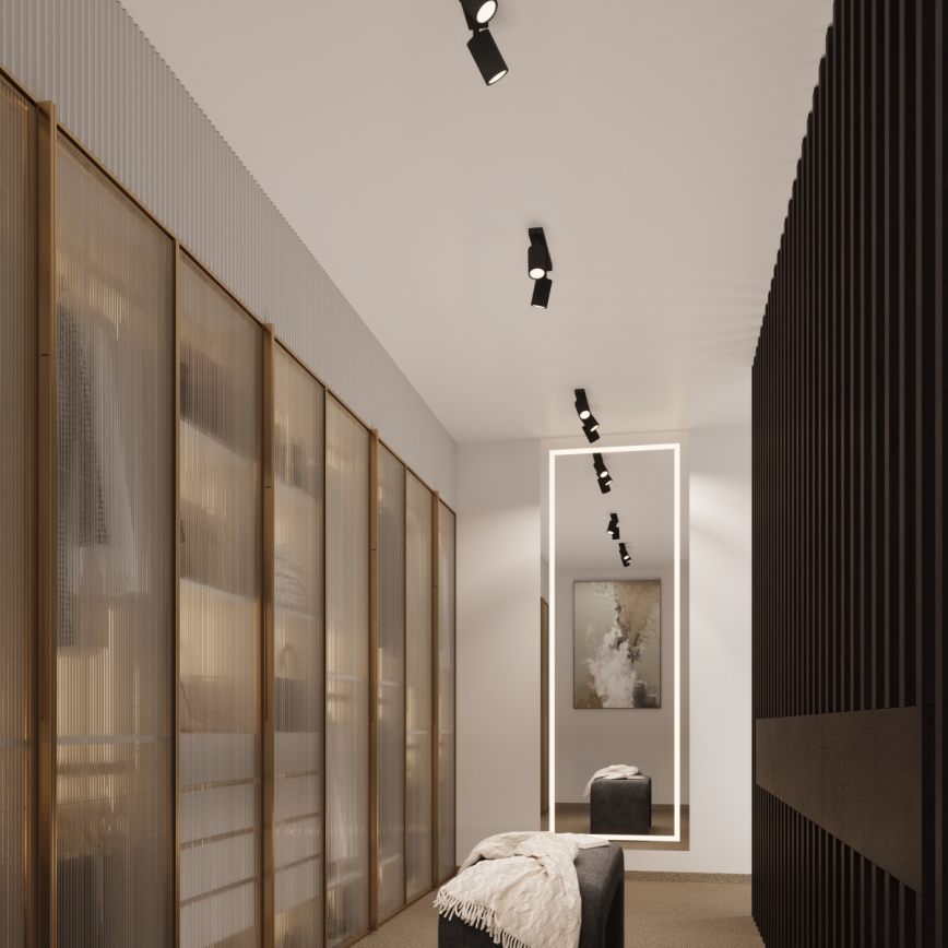 Kohdevalo KARBON 3xGU10/10W/230V musta