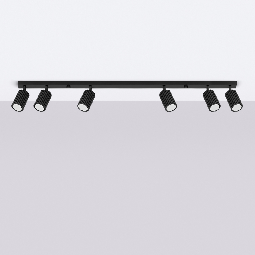 Kohdevalo KARBON 6xGU10/10W/230V musta