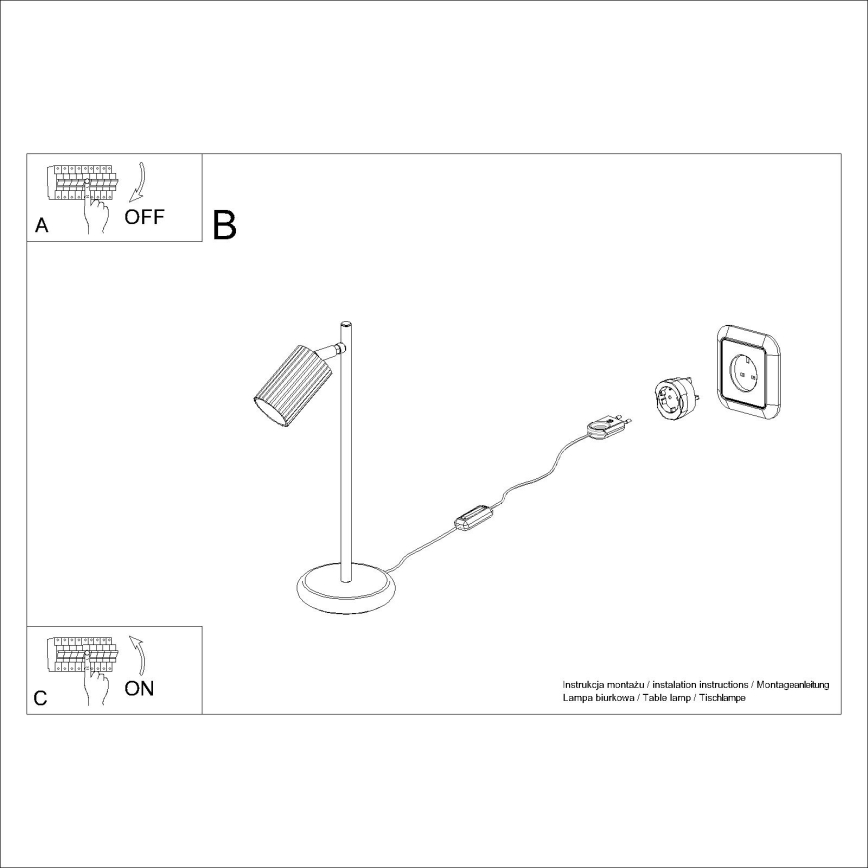 Pöytävalaisin KARBON 1xGU10/10W/230V musta