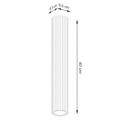 Kohdevalo KARBON 1xGU10/10W/230V 40 cm kerma