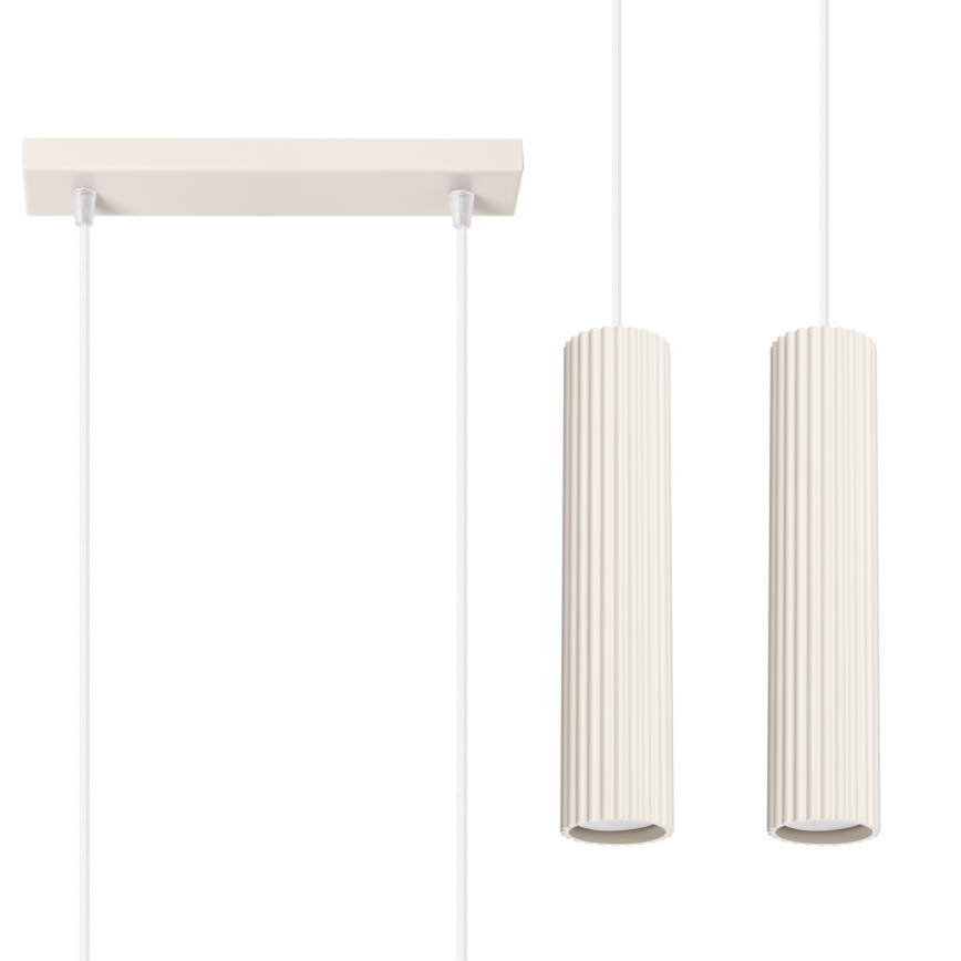 Kattokruunu johdossa KARBON 2xGU10/10W/230V kerma