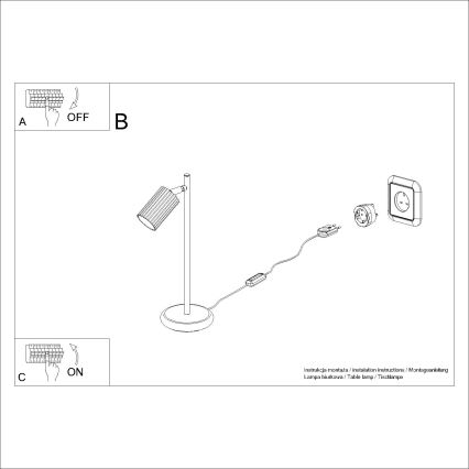 Pöytävalaisin KARBON 1xGU10/10W/230V kerma