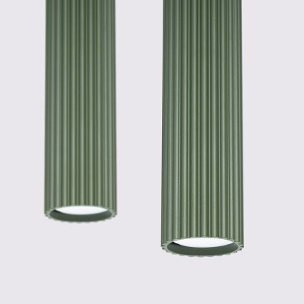 Kattokruunu johdossa KARBON 2xGU10/10W/230V vihreä