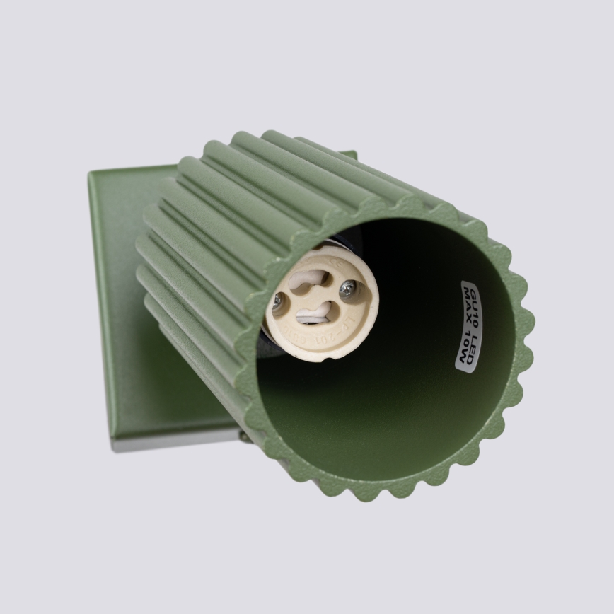 Seinäkohdevalo KARBON 1xGU10/10W/230V vihreä