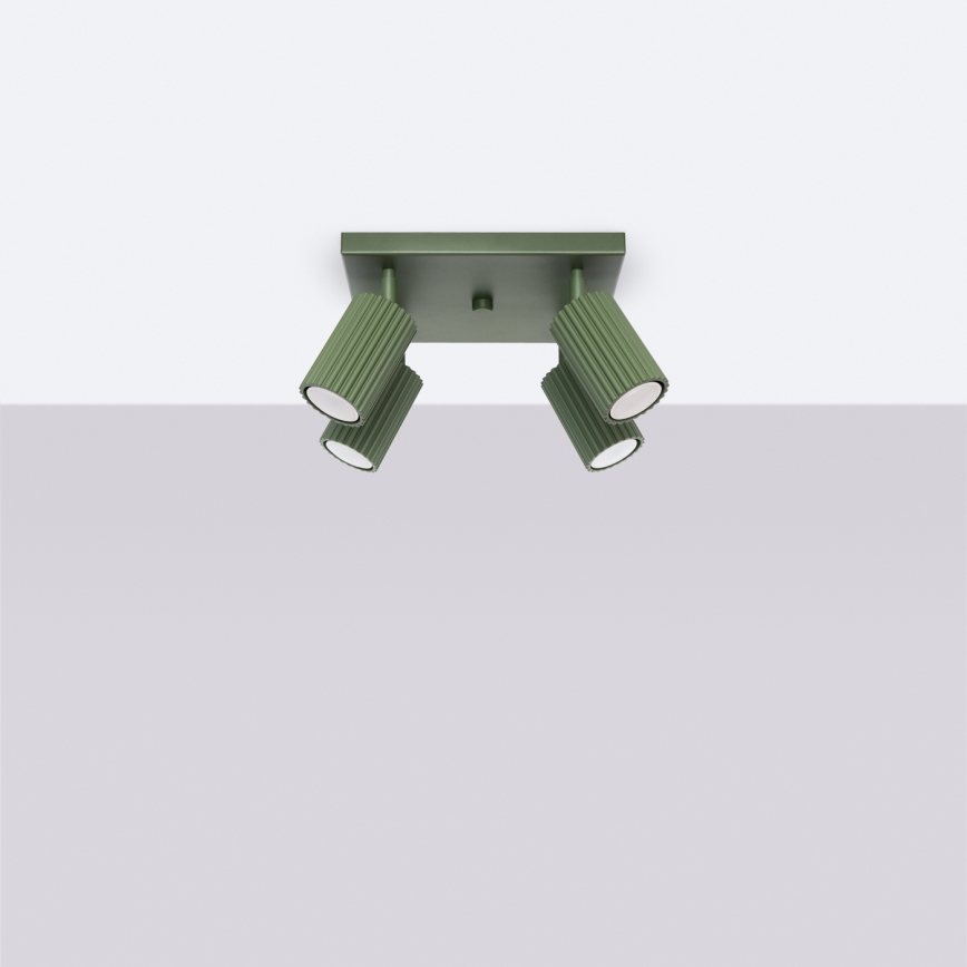 Kohdevalo KARBON 4xGU10/10W/230V vihreä