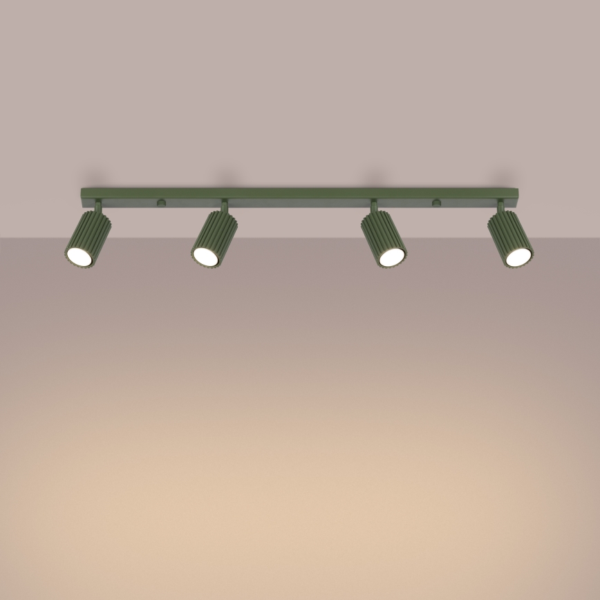 Kohdevalo KARBON 4xGU10/10W/230V vihreä