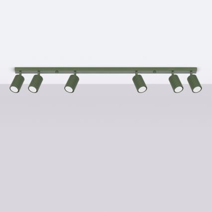 Kohdevalo KARBON 6xGU10/10W/230V vihreä