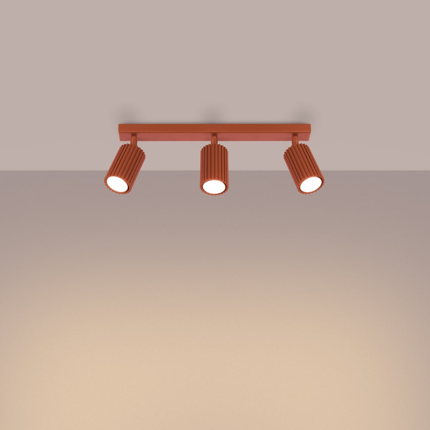 Kohdevalo KARBON 3xGU10/10W/230V punainen