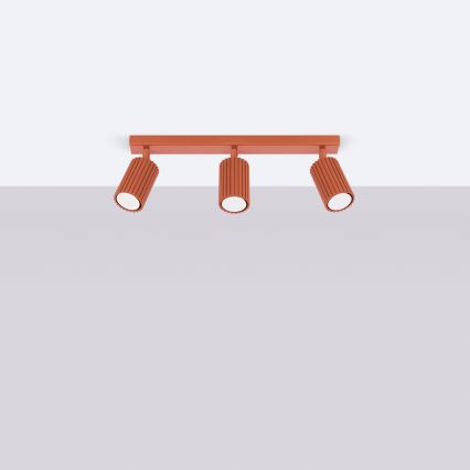 Kohdevalo KARBON 3xGU10/10W/230V punainen