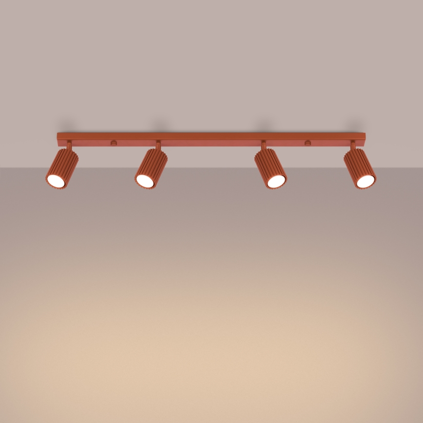 Kohdevalo KARBON 4xGU10/10W/230V punainen