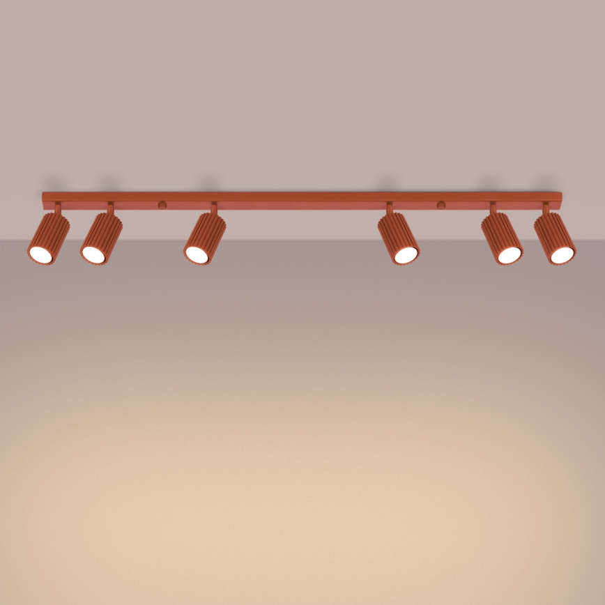 Kohdevalo KARBON 6xGU10/10W/230V punainen